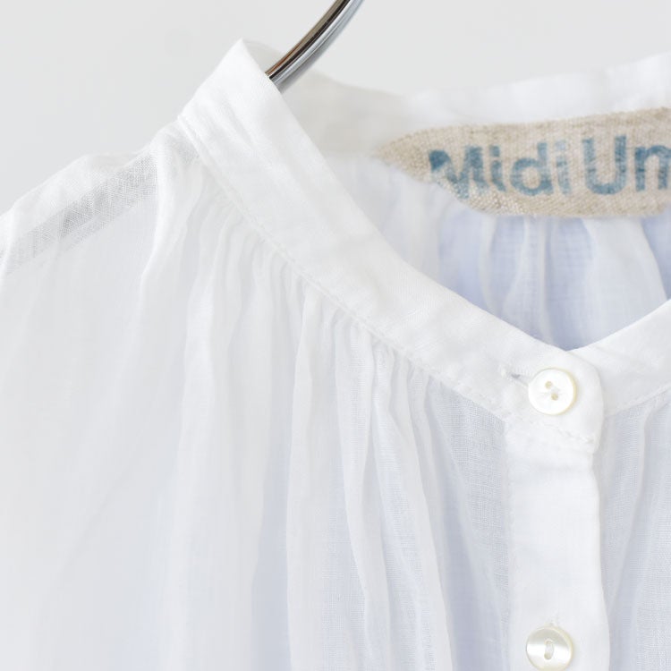 RAMIE GATHER NO SLEEVE SHIRT ラミーギャザーノースリーブシャツ