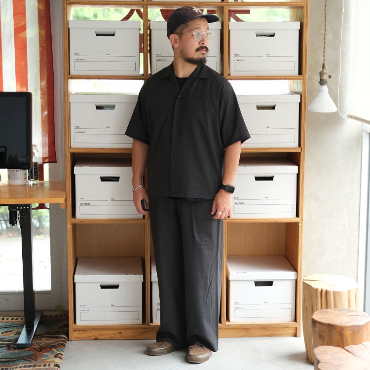 Open Collar S/S Shirt. オープンカラーショートスリーブシャツ