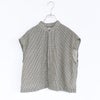 SUMMER WOOL MIX NO SLEEVE SHORT BLOUSE サマーウールミックスノースリーブショートブラウス