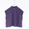 SUMMER WOOL MIX NO SLEEVE SHORT BLOUSE サマーウールミックスノースリーブショートブラウス