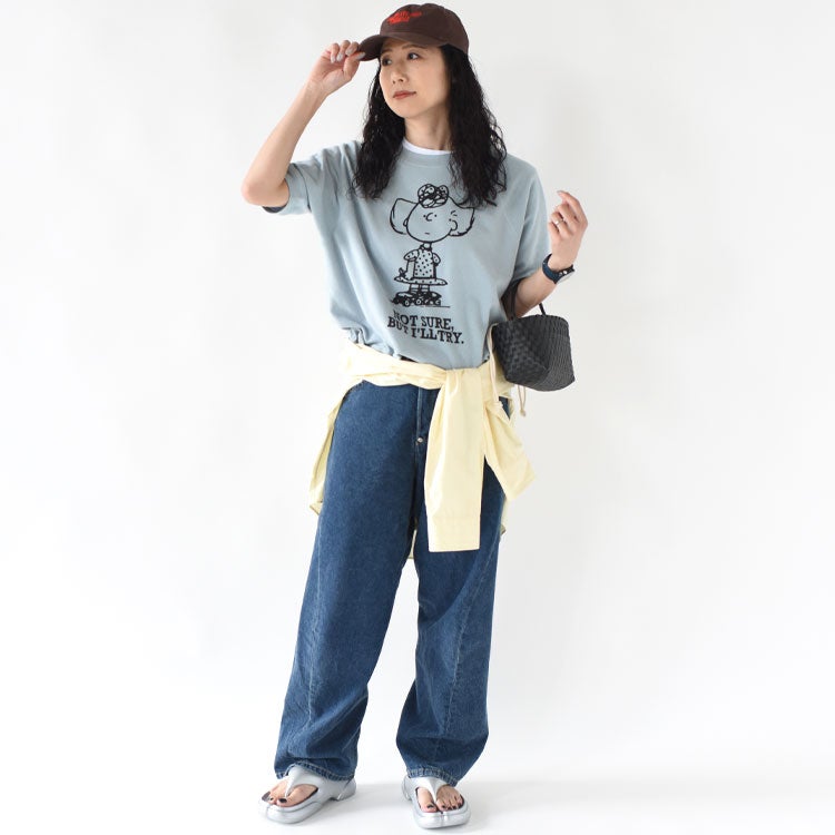 PEANUTS HALF SLEEVE SWEATSHIRT ピーナッツハーフスリーブスウェット