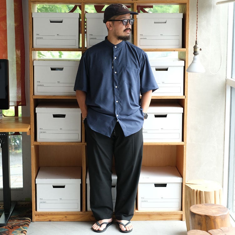 SOL AIR S/S BAND STRIPE SHIRT ソルエアー ショートスリーブ バンド ストライプシャツ