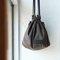 【BINGOYA別注】DRAWSTRING BAG -BROWN- ドローストリング 巾着バッグ ブラウン