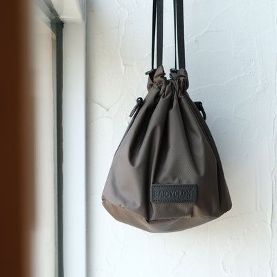 【BINGOYA別注】DRAWSTRING BAG -BROWN- ドローストリング 巾着バッグ ブラウン
