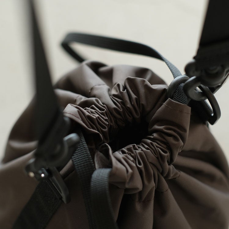 【BINGOYA別注】DRAWSTRING BAG -BROWN- ドローストリング 巾着バッグ ブラウン