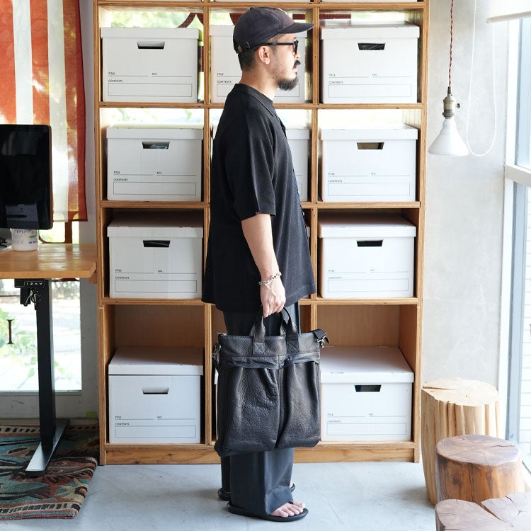IMPERMA LEATHER HELMET BAG　インパーマレザーヘルメットバッグ