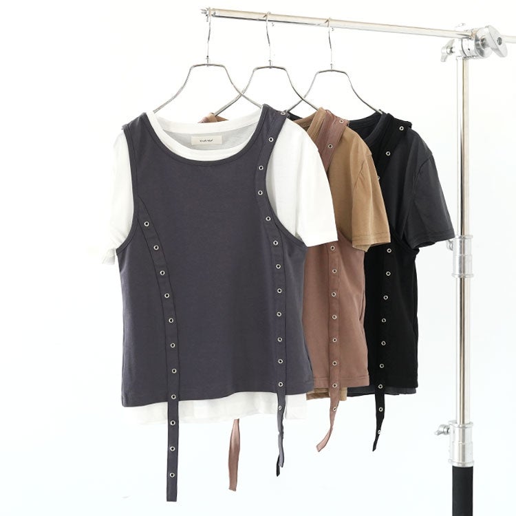 2piece layered tank tee レイヤードタンクTシャツ