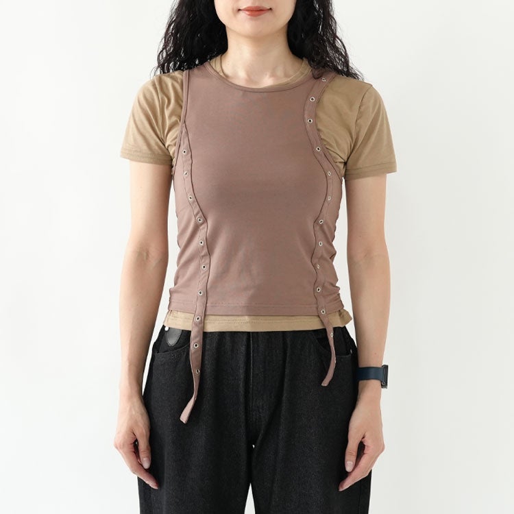 2piece layered tank tee レイヤードタンクTシャツ