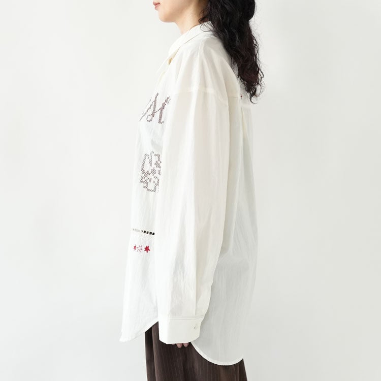 embroidered shirt(unisex) エンブロイダリーシャツ