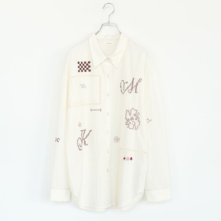 embroidered shirt(unisex) エンブロイダリーシャツ