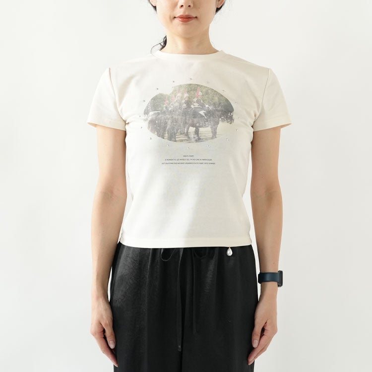 studded compact tee スタッズ  コンパクトTシャツ