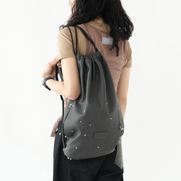 leather drawstring bag レザー ドローストリングバッグ