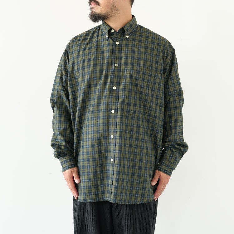 TECH BUTTON DOWN SHIRT L/S PLAIDS テック ボタンダウンシャツ ロングスリーブ プレイド