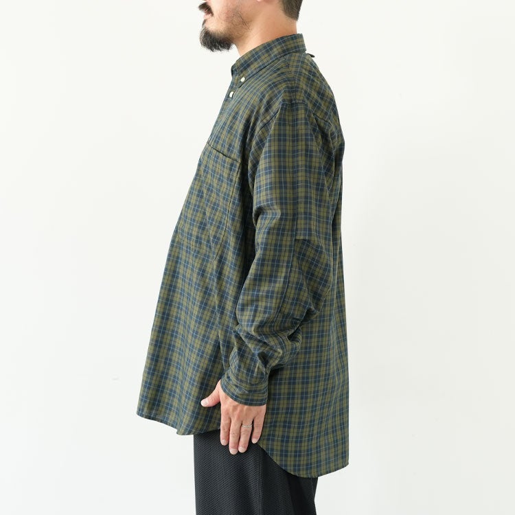 TECH BUTTON DOWN SHIRT L/S PLAIDS テック ボタンダウンシャツ ロング