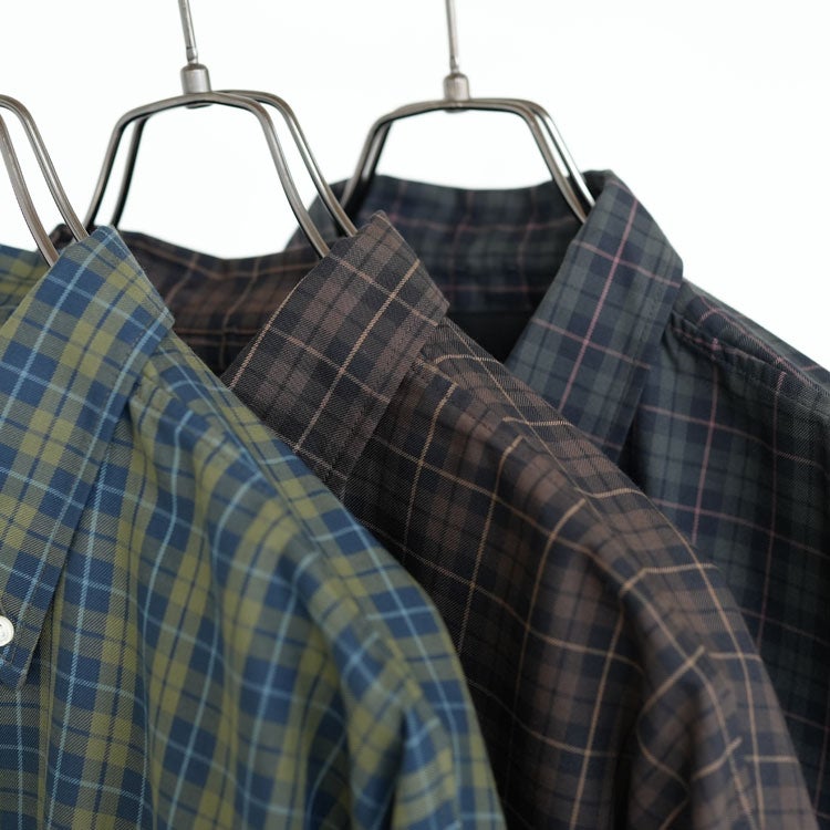 TECH BUTTON DOWN SHIRT L/S PLAIDS テック ボタンダウンシャツ ロングスリーブ プレイド
