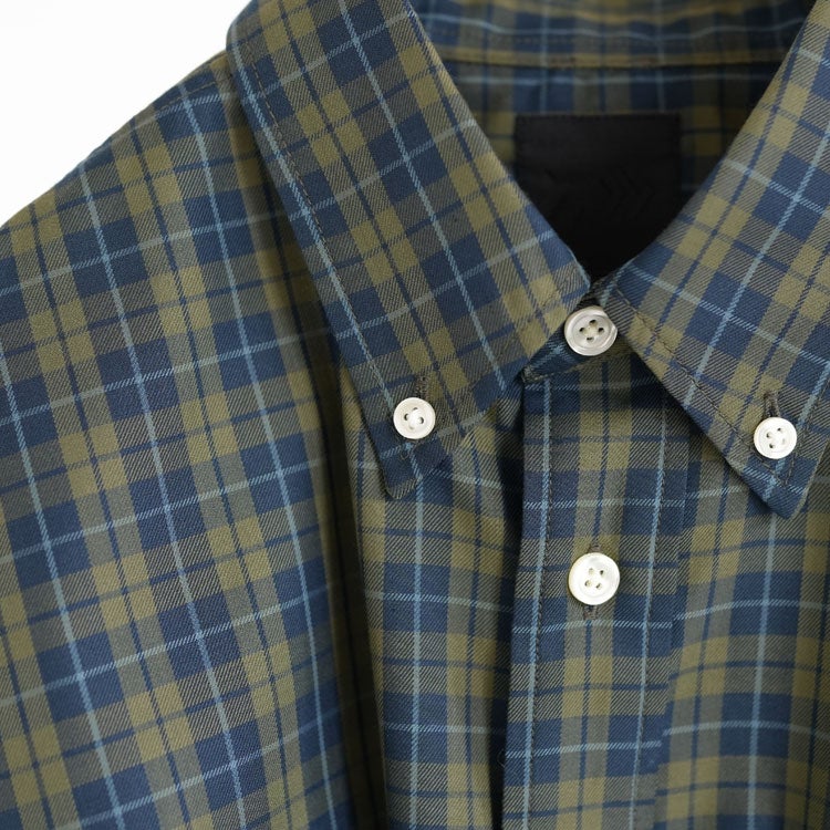 TECH BUTTON DOWN SHIRT L/S PLAIDS テック ボタンダウンシャツ ロングスリーブ プレイド