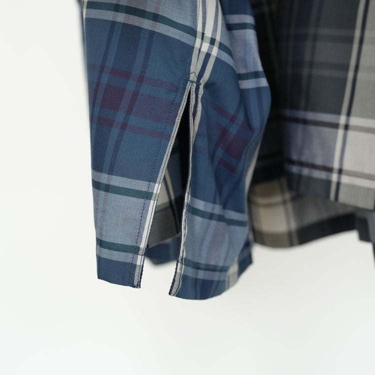 TECH SPORTS OPEN COLLAR SHIRT L/S BIG TARTAN テック スポーツ オープンカラーシャツ ロングスリーブ ビッグタータン