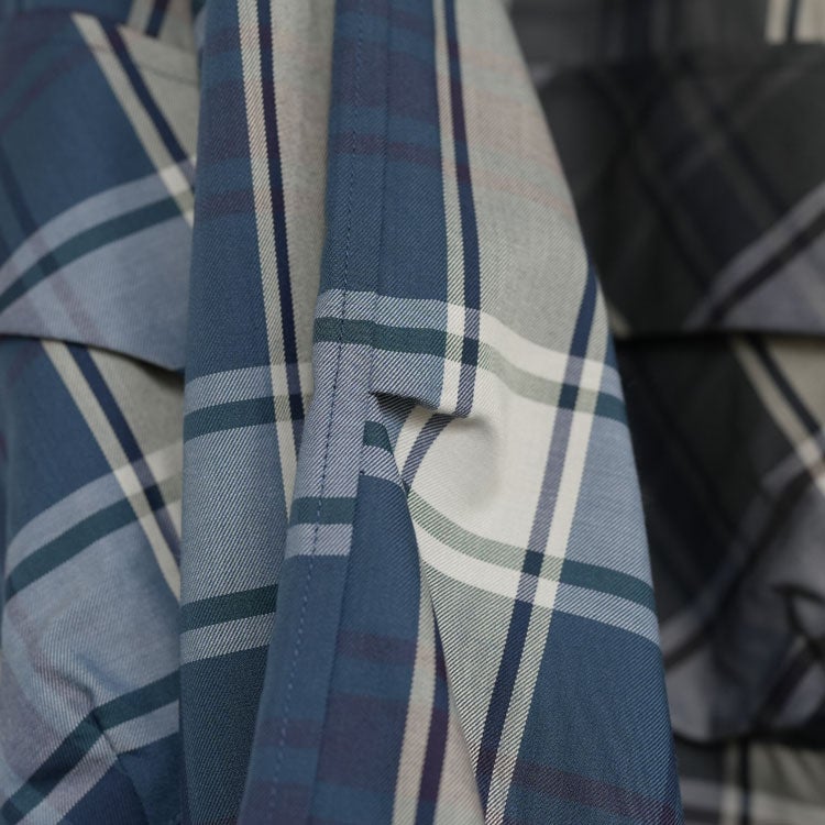 TECH SPORTS OPEN COLLAR SHIRT L/S BIG TARTAN テック スポーツ オープンカラーシャツ ロングスリーブ ビッグタータン