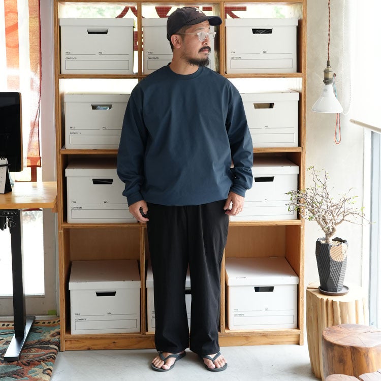 TECH DRAWSTRING TEE L/S テック ドローストリングTシャツ ロングスリーブ