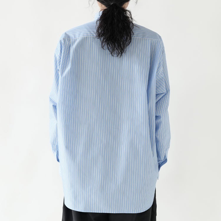 W's TECH REGULAR COLLAR SHIRT L/S STRIPE ウィメンズ テック レギュラーカラーシャツ ロングスリーブ ストライプ