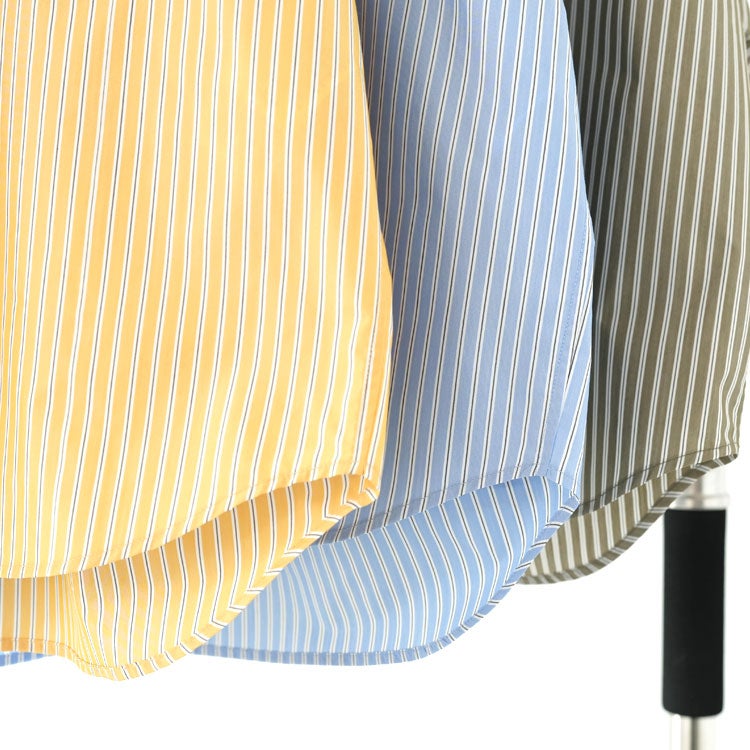 W's TECH REGULAR COLLAR SHIRT L/S STRIPE ウィメンズ テック レギュラーカラーシャツ ロングスリーブ ストライプ