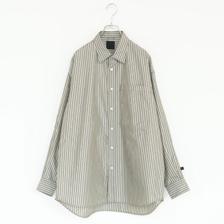 W's TECH REGULAR COLLAR SHIRT L/S STRIPE ウィメンズ テック