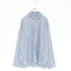 STRIPE GATHER NECK SHIRT ストライプギャザーネックシャツ