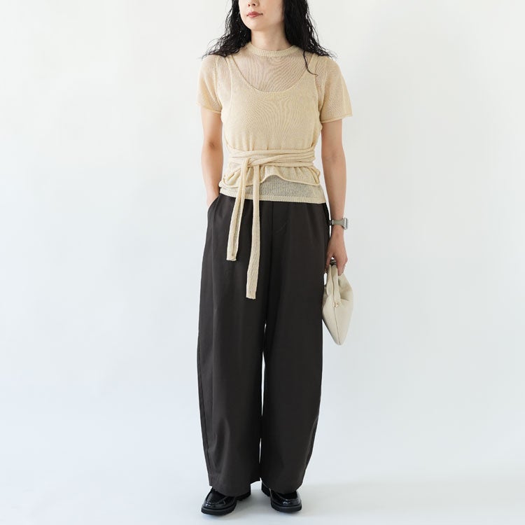 Wrapcami Layered Knit ラップキャミレイヤードニット