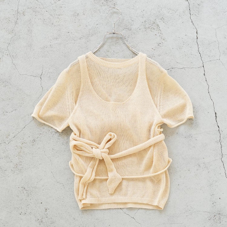 Wrapcami Layered Knit ラップキャミレイヤードニット