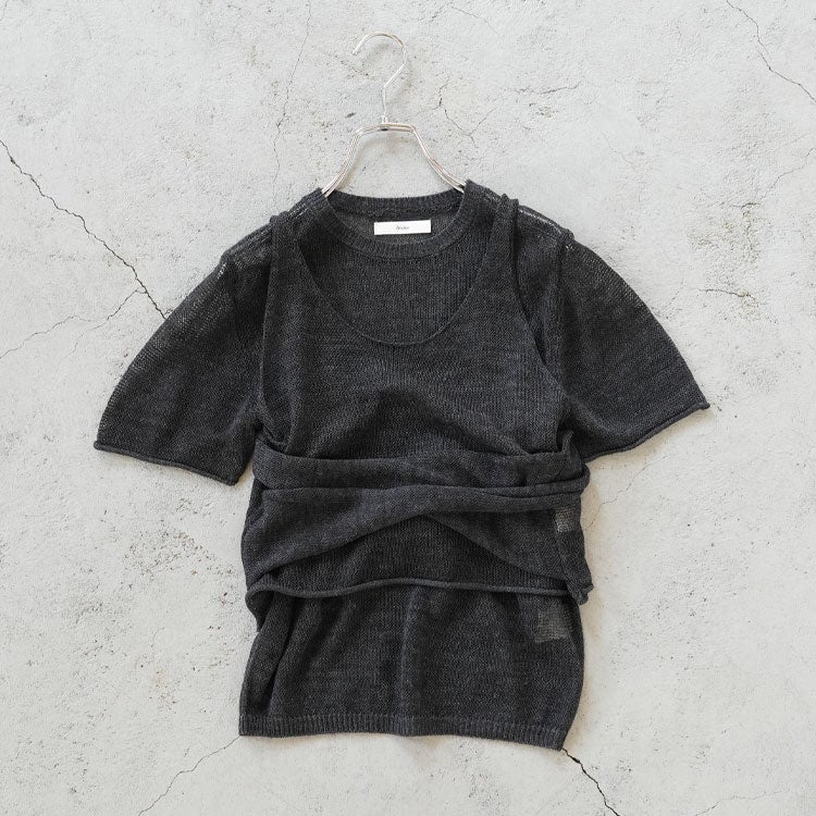 Wrapcami Layered Knit ラップキャミレイヤードニット