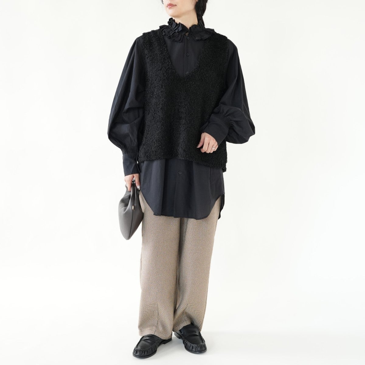 hairy yarn V neck P/O ヘアリーヤーンVネックプルオーバー