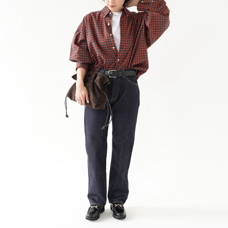 WASHED CHECKED DADDY SHIRT ウォッシュド チェックド ダディーシャツ
