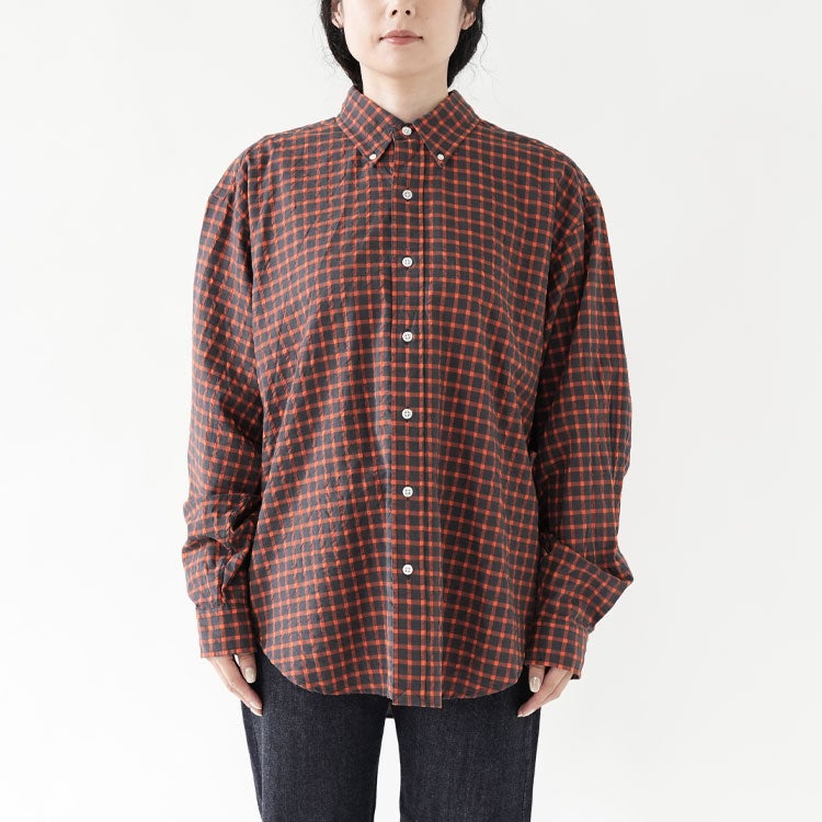 WASHED CHECKED DADDY SHIRT ウォッシュド チェックド ダディーシャツ