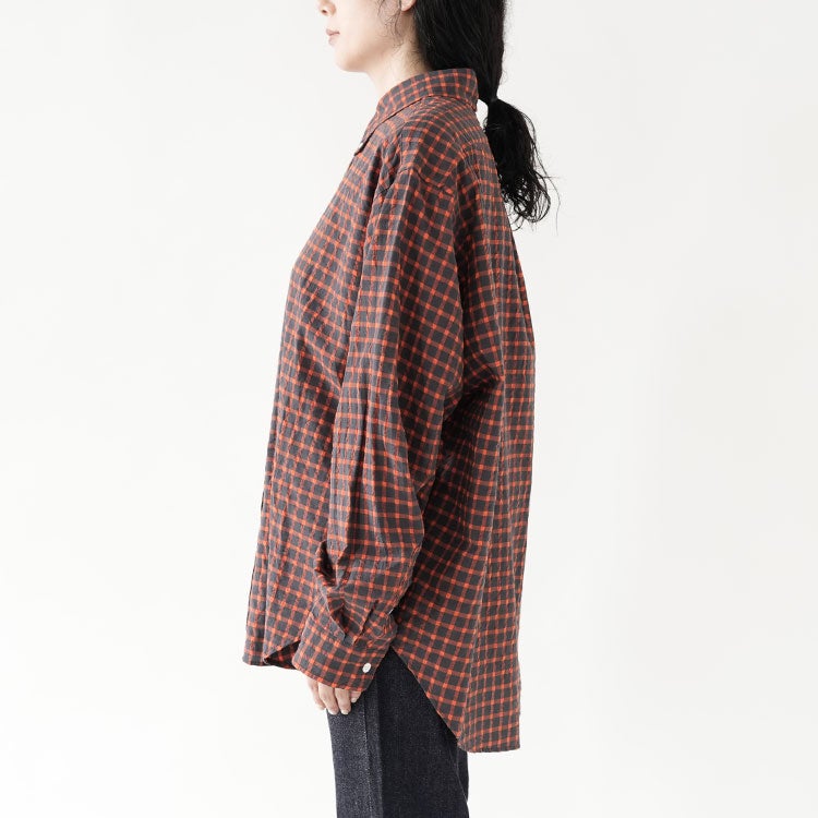 WASHED CHECKED DADDY SHIRT ウォッシュド チェックド ダディーシャツ