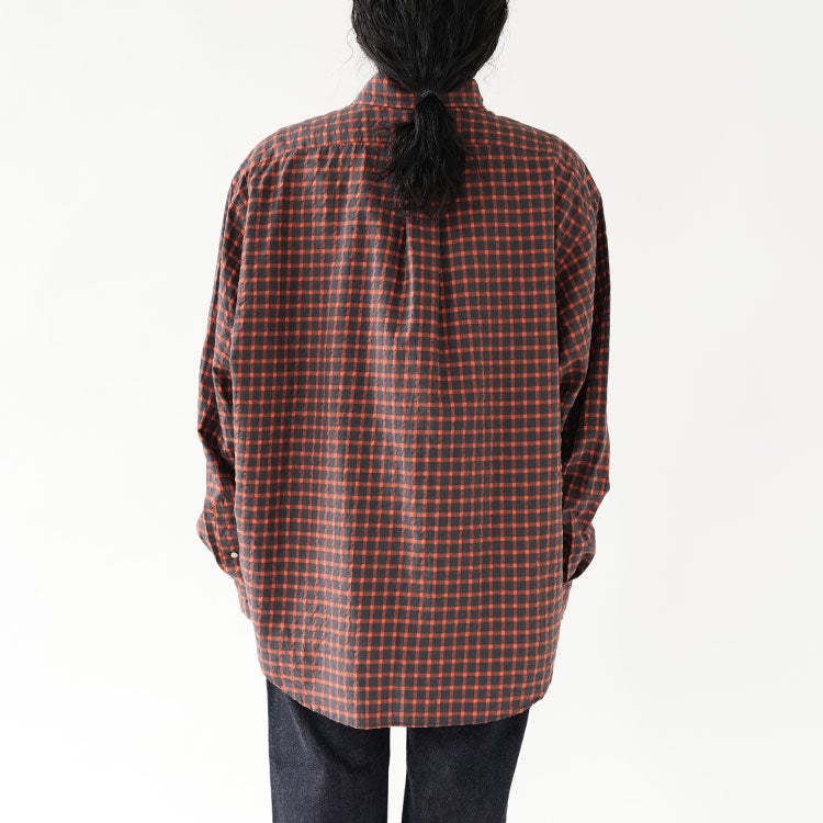 WASHED CHECKED DADDY SHIRT ウォッシュド チェックド ダディーシャツ