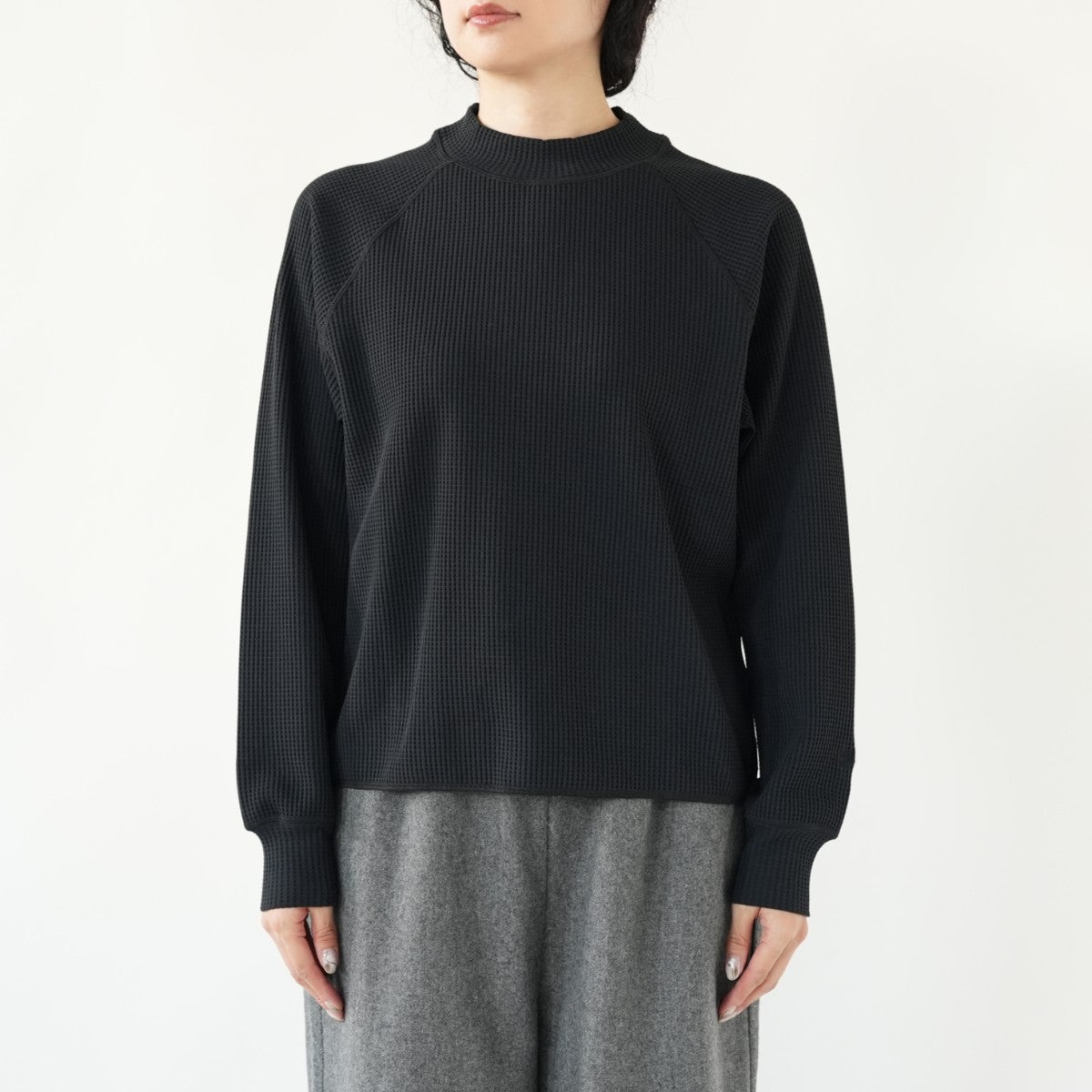 WF Light Mock Neck L/S T-shirt ワッフルライトモックネックロングスリーブティーシャツ