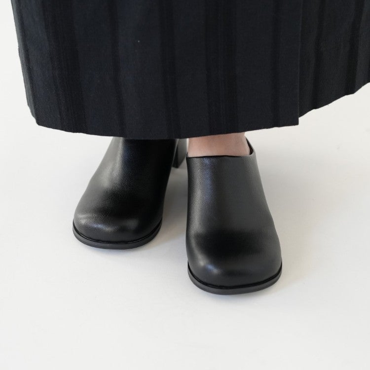 Ecoleather Heel Slip-ons エコレザーヒールスリッポン