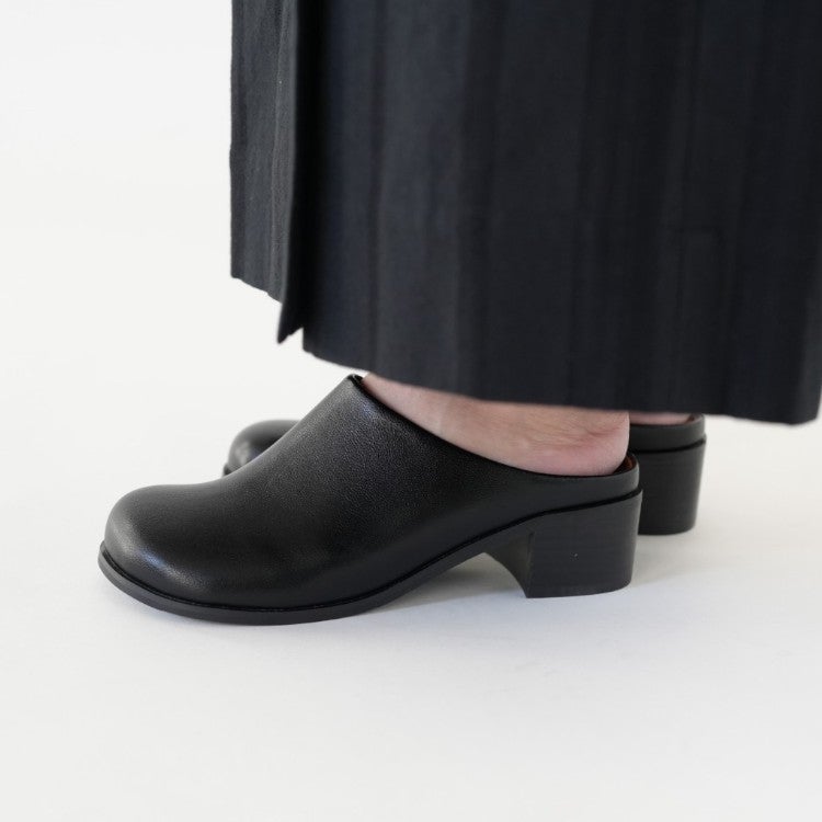Ecoleather Heel Slip-ons エコレザーヒールスリッポン