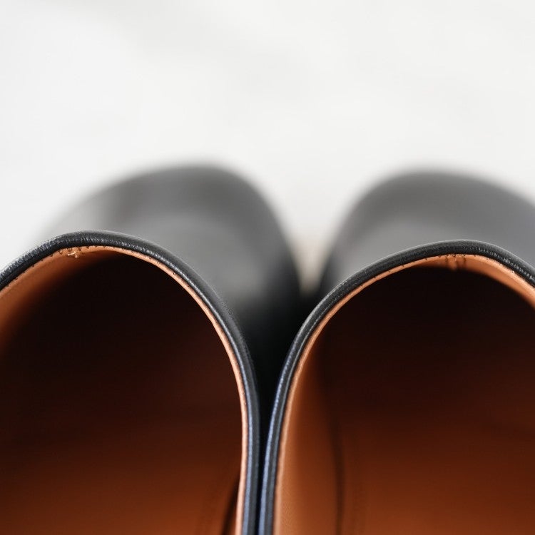 Ecoleather Heel Slip-ons エコレザーヒールスリッポン