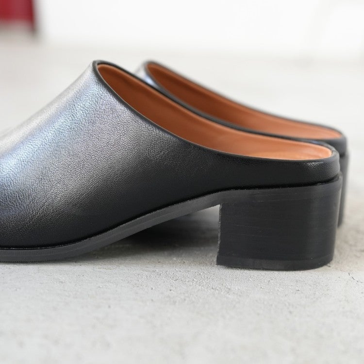 Ecoleather Heel Slip-ons エコレザーヒールスリッポン
