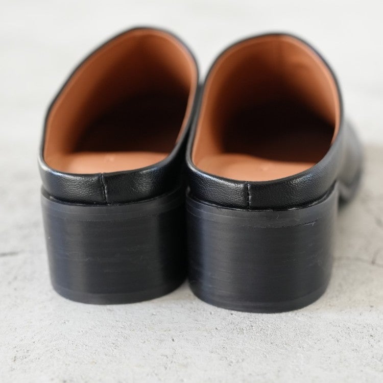 Ecoleather Heel Slip-ons エコレザーヒールスリッポン