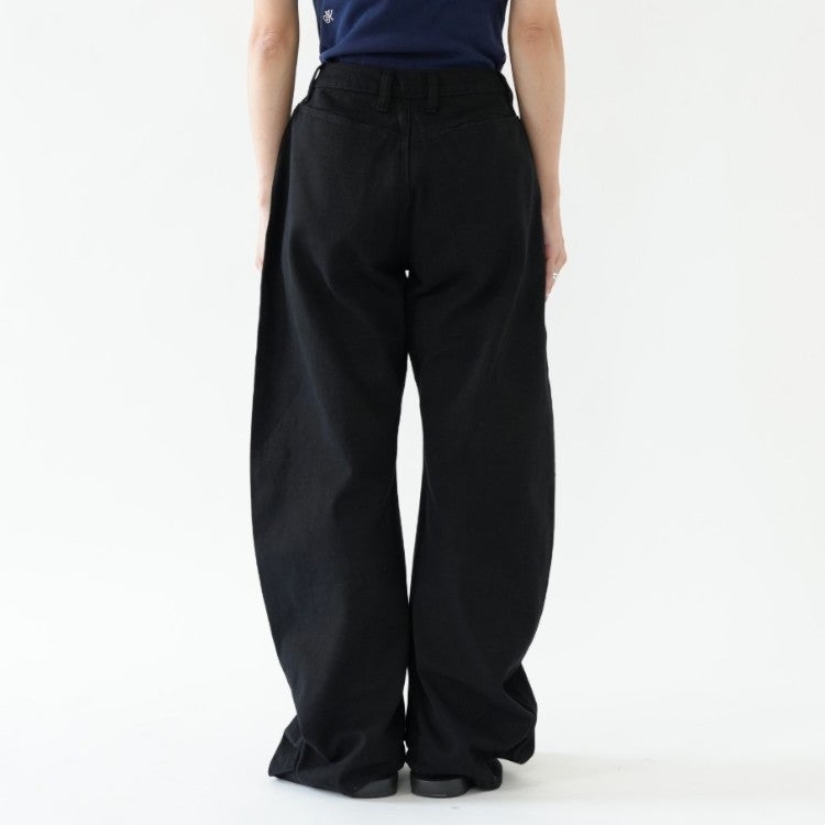 studded draped denim pants スタッズドレープデニムパンツ