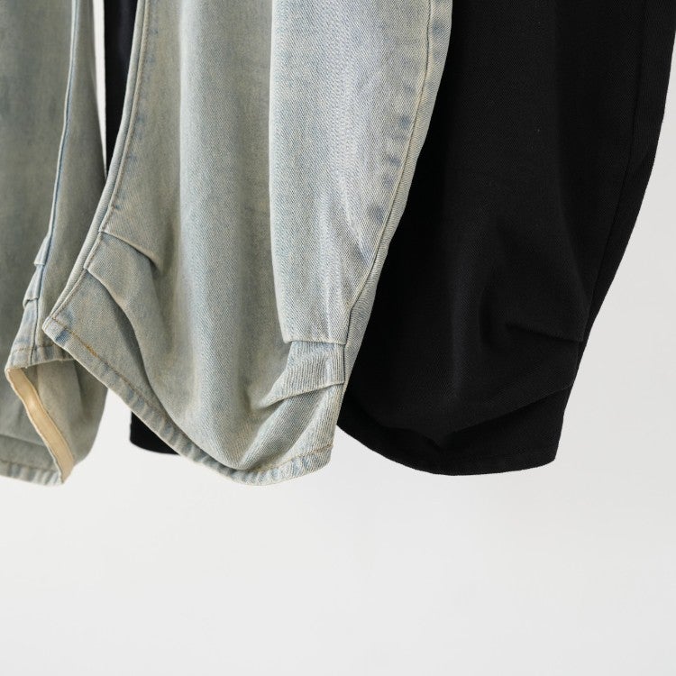 studded draped denim pants スタッズドレープデニムパンツ