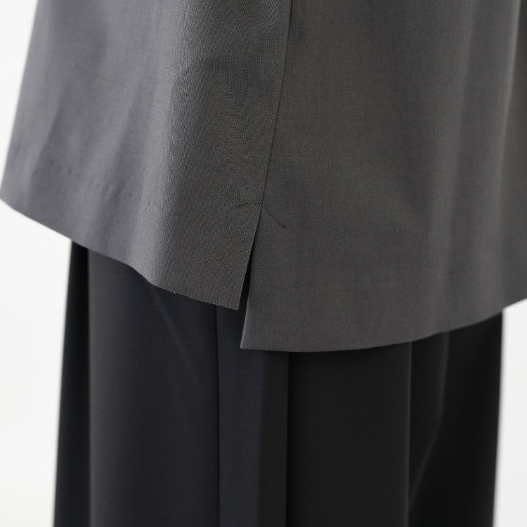 deep V neck wide vest ディープVネックワイドベスト