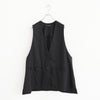 deep V neck wide vest ディープVネックワイドベスト