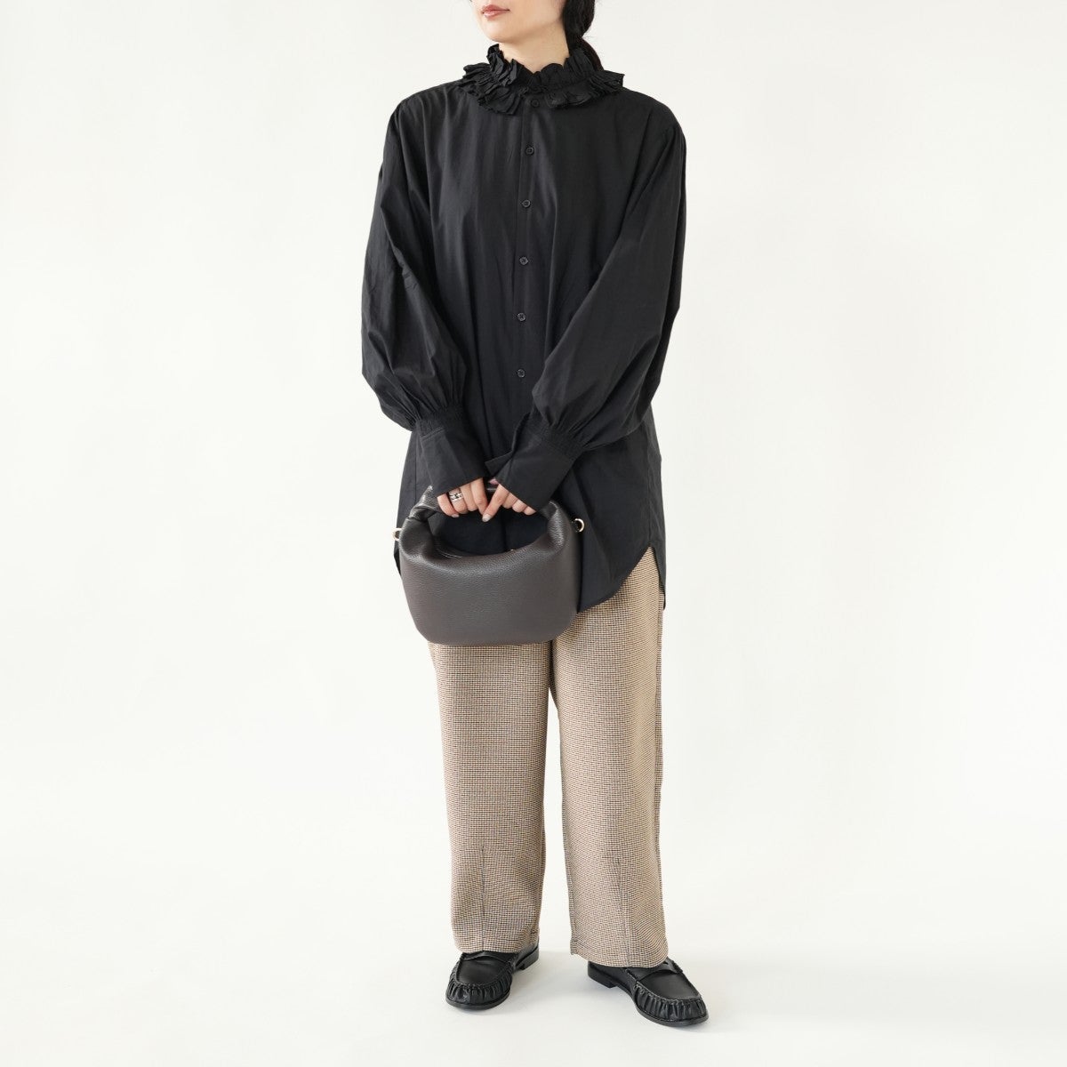 cotton frill collar shirts コットンフリルカラーシャツ