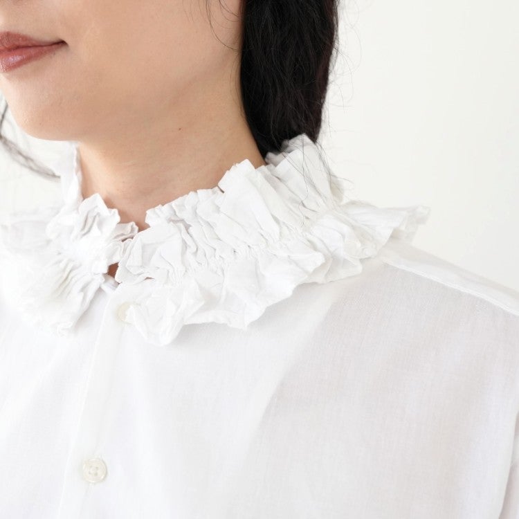 cotton frill collar shirts コットンフリルカラーシャツ