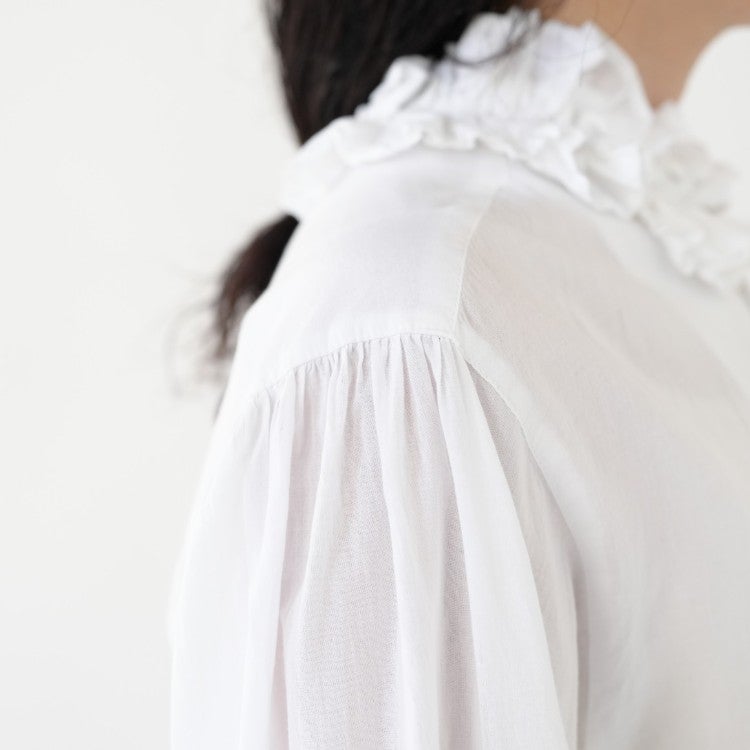 cotton frill collar shirts コットンフリルカラーシャツ