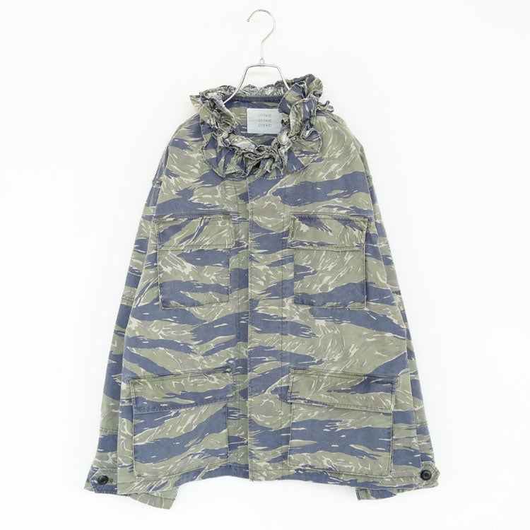frill collar camo jacket フリルカラー カモ ジャケット