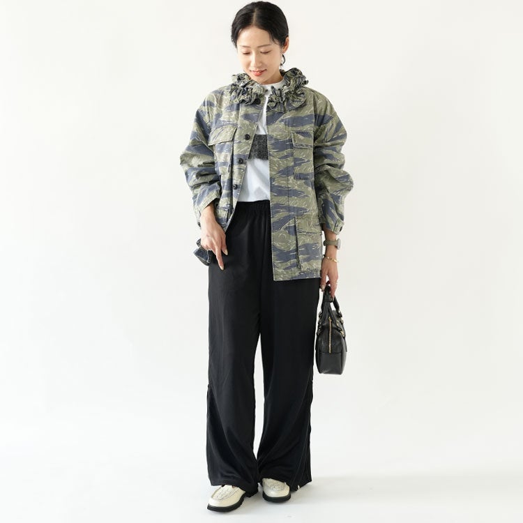 frill collar camo jacket フリルカラー カモ ジャケット